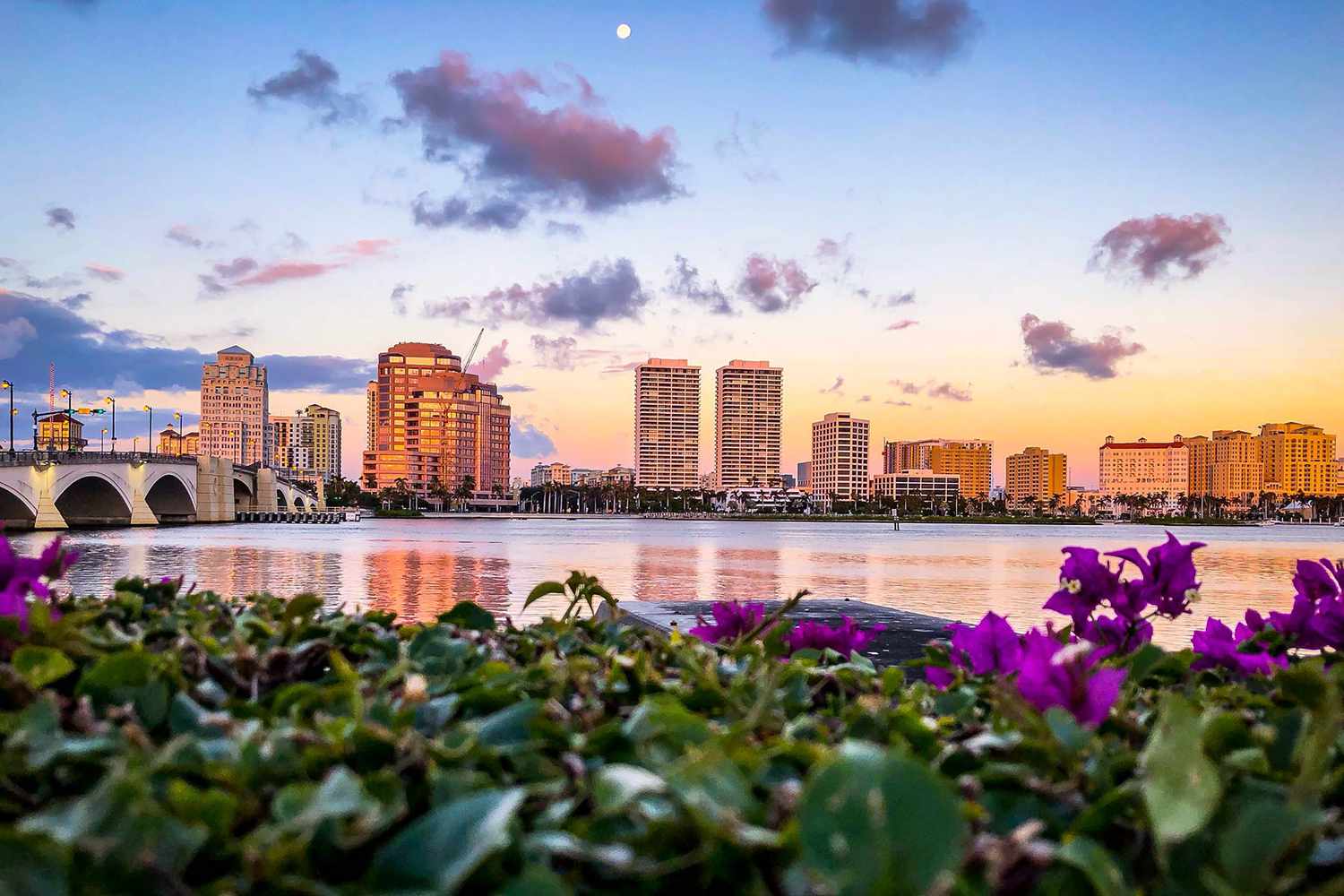 West Palm Beach Florida skyline sunset - hard money lending team